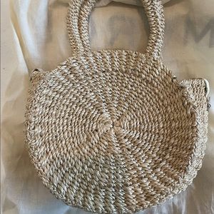 Mini Clare V side straw bag